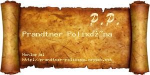 Prandtner Polixéna névjegykártya